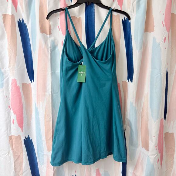 Halara SoftlyZero Plush Backless Active Dress-Easy Peezy Edition Quetzal Green - Picture 11 of 16